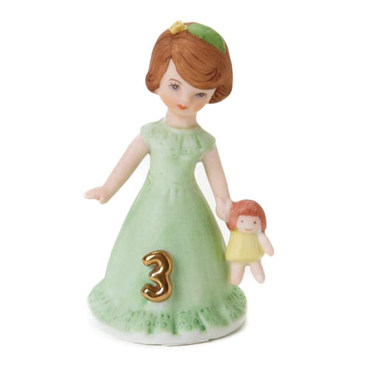 Enesco E9527 Growing up Girls from Brunette Age 3 Figurine 3.25 IN