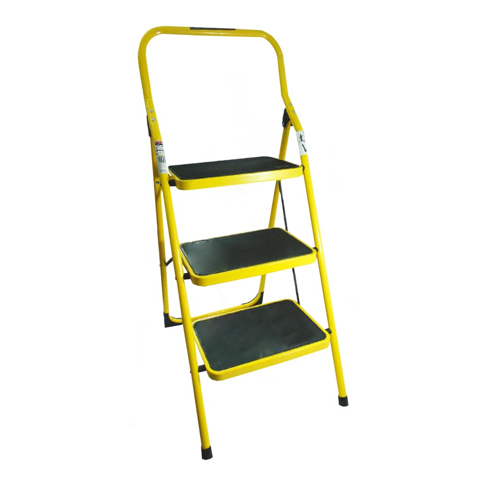 Peldaños 706606E Escalera Personal de Acero 3 escalones Amarillo