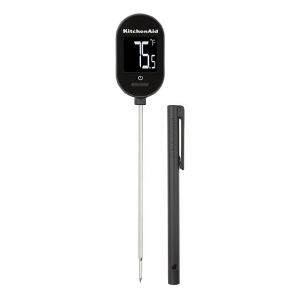 KitchenAid KQ910 - Termómetro digital de lectura instantánea retroiluminada para cocina, color negro