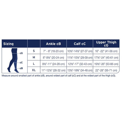 JOBST Activa Calcetines de Compresión 20-30 mmHg Muslo Cerrado Beige | Puntera cerrada, beige sedoso, S