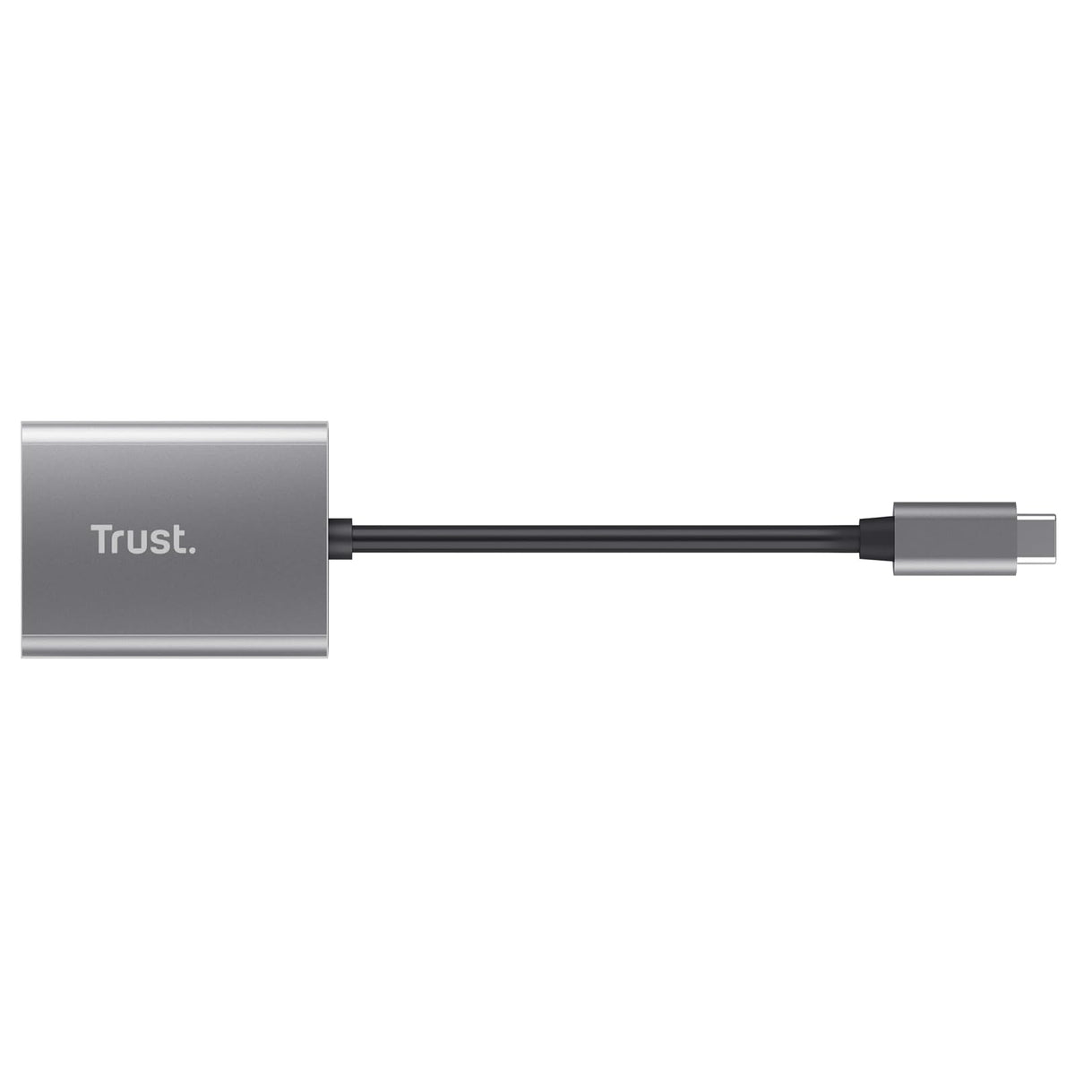 Trust Dalyx Lector de Tarjetas USB-C – Rápido USB 3.2 Gen 1, Compatible con SD/MicroSD/SDHC/SDXC hasta 2 TB, Velocidad 104 MB/s, para PC, MacBook, Laptop y Chromebook