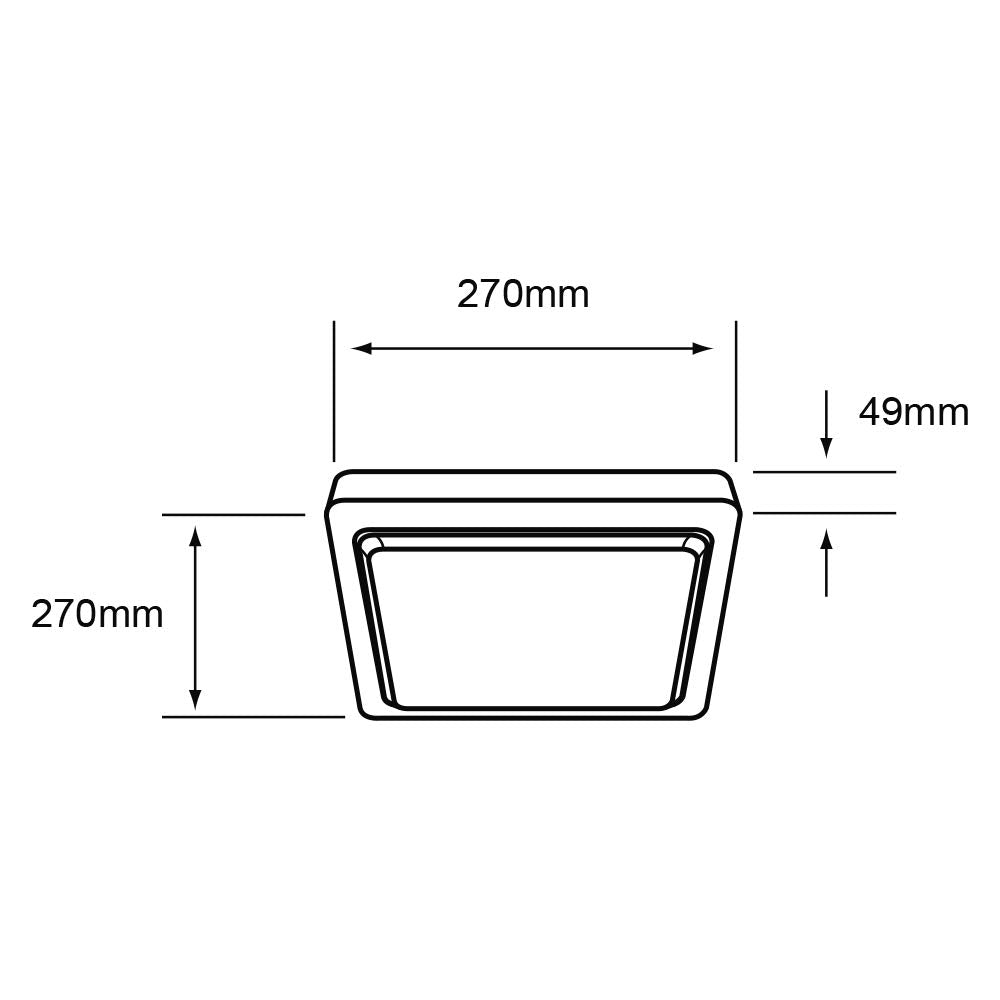 Tecnolite - Lámpara Plafón LED Techo 20 W, Luz de Día, Interiores, No atenuable, LED integrado