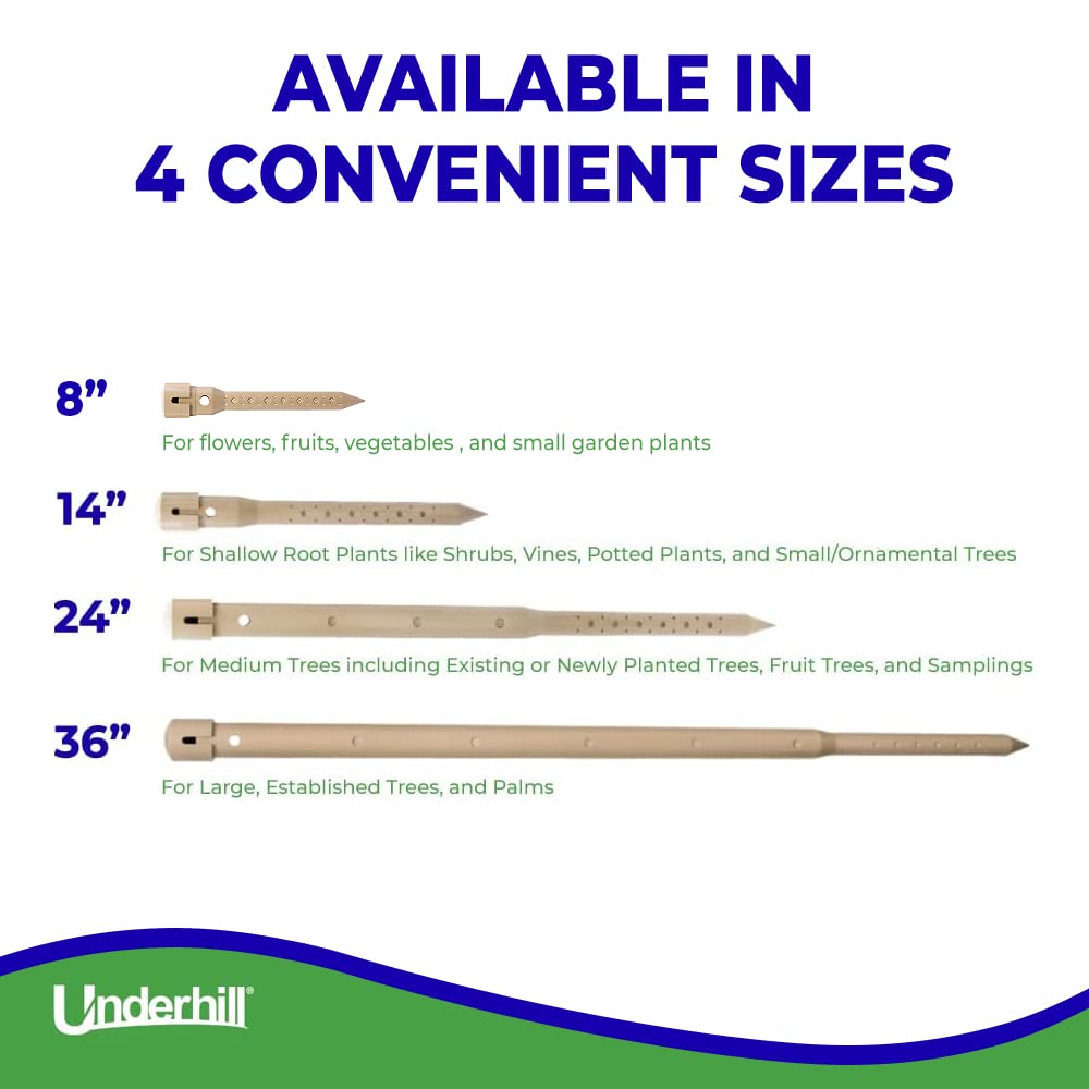 Underhill A-DD14 - Pinchos de goteo profundo para pequeños árboles y arbustos con raíces poco profundas, 35,56 cm, 24-1/2 Inch