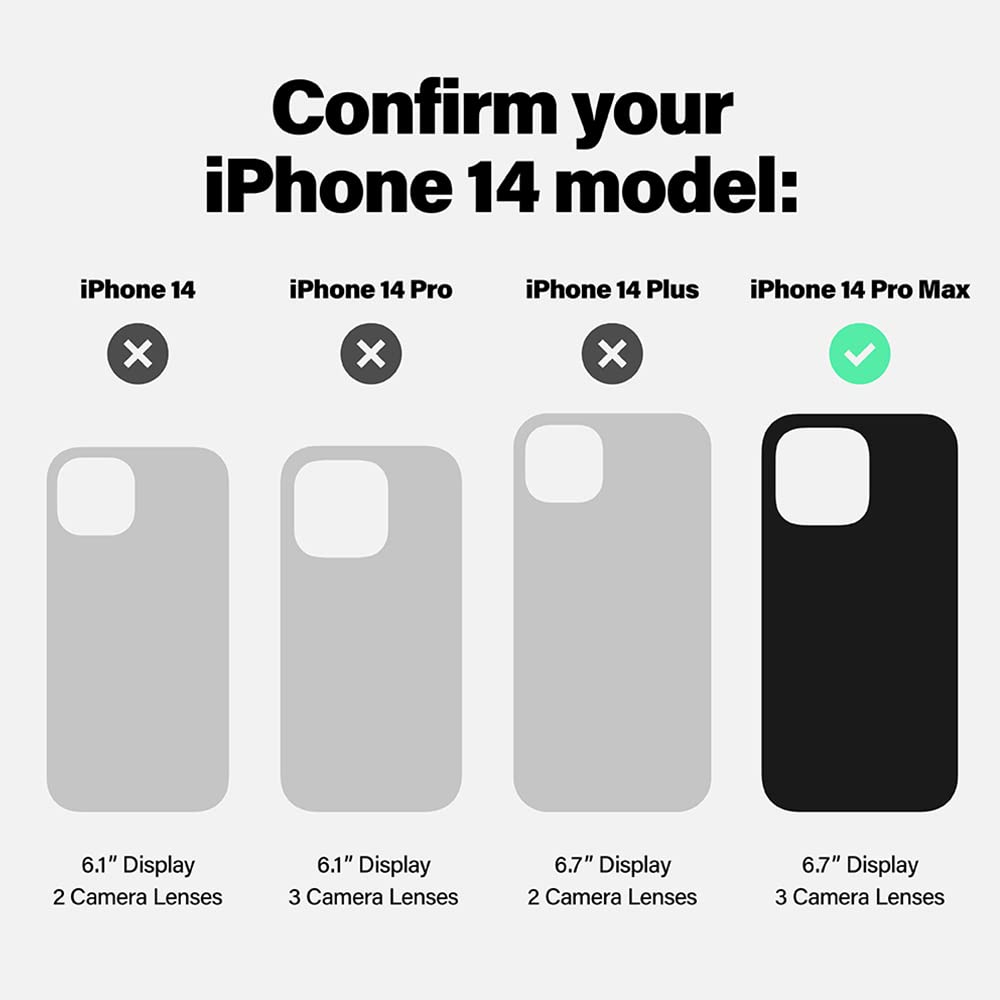 Incipio Grip Funda con MagSafe Compatible con iPhone 14 Pro MAX, Protección Caídas 4.2m, Bisel Elevado, Protección Antimicrobiana - Transparente