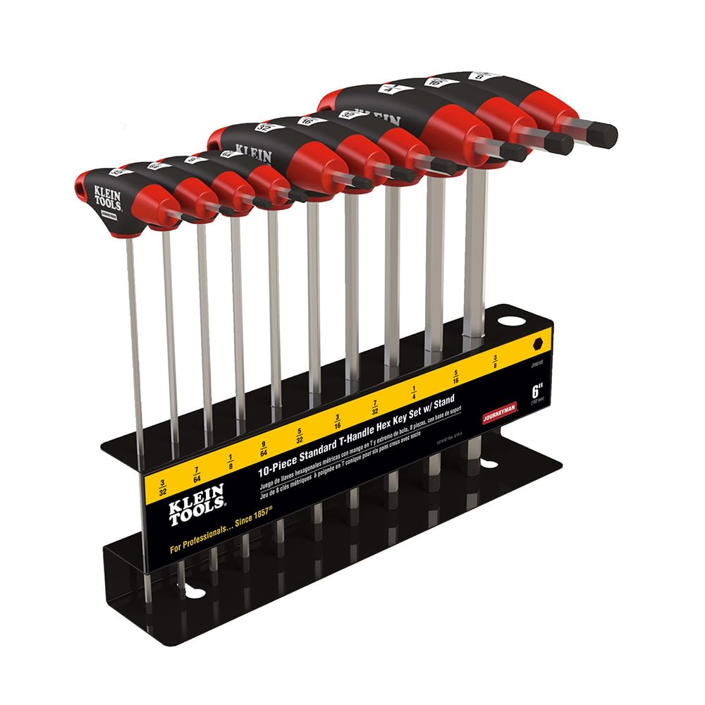 Klein Tools JTH610E Juego de 10 Llaves Hexagonales con Mango “T”