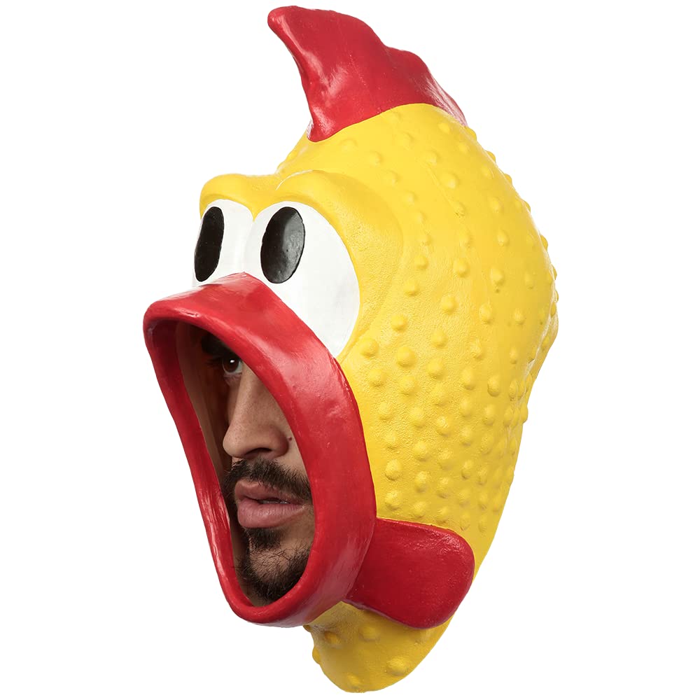 Rubber Chicken, Máscara Divertida de Juguete Chillador de Pollo, Máscaras Divertidas de Risa Ideales para Disfraz de Halloween