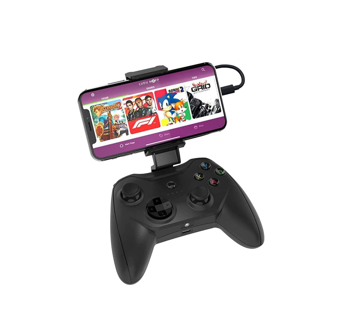 RiotPWR Control Gamer iOS (Edición Anterior), Certificación MFi, Alámbrico, Botones L3 y R3, Soporte ZeroG - Negro