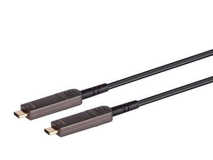 Monoprice USB 3.1 Type-C to Type-C Video Cable - 100 Feet - Black | 4K@60Hz, Fiber Optic, AOC, Transmits Up To 100 Feet, Gold Plated Connectors - SlimRun AV Series