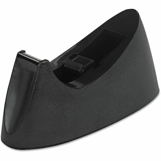 Dispensador de cinta de computadora, base antideslizante ponderada, núcleo de 1 pulgada, negro