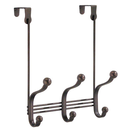 Interdesign York Repisa para Colgar sobre La Puerta, 3 Ganchos, Color Bronce