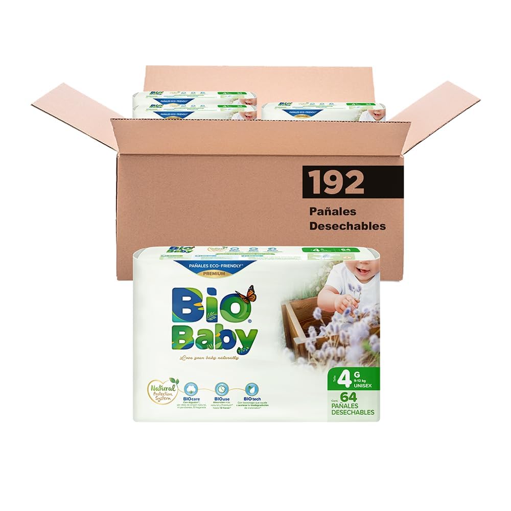 Bio Baby Pañal Talla 4 Grande 192 pañales