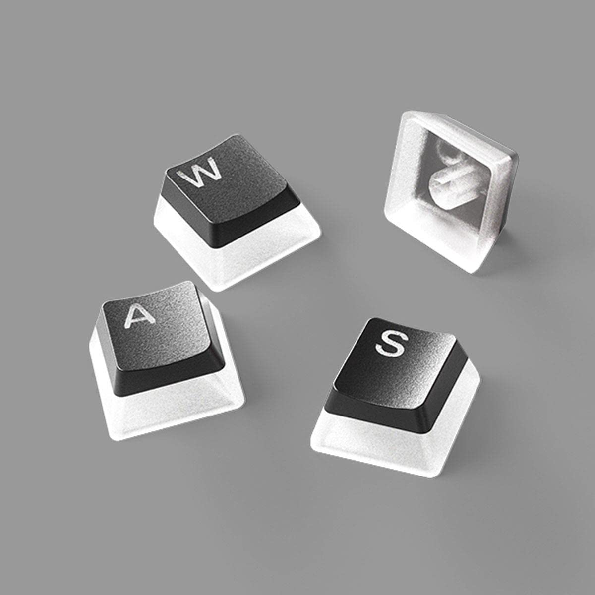 SteelSeries PRISMCAPS - Teclas Estilo pudín de Doble Tiro, termoplástico PBT Duradero, Compatible con una Amplia Gama de teclados mecánicos, Color Negro.