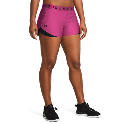 Under Armour 1344552 Shorts de Entrenamiento Play Up 3.0 para Mujer, Talla M, Color Rosa