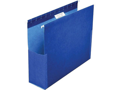 Oxford Pendaflex 59202 SureHook - Archivos de caja para colgar reforzados, 2 pulgadas con lados, letra, azul (caja de 25)