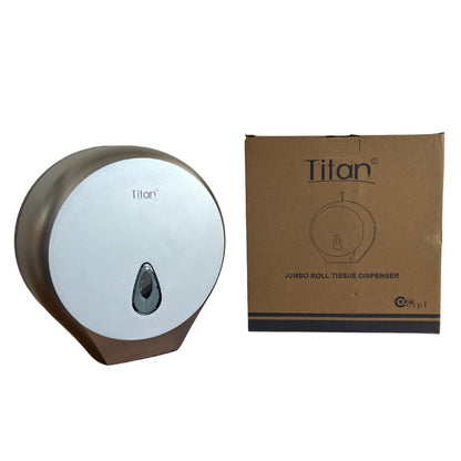 Titán Gustamar Dispensador de Papel Higiénico Institucional G-8002S, Color Silver