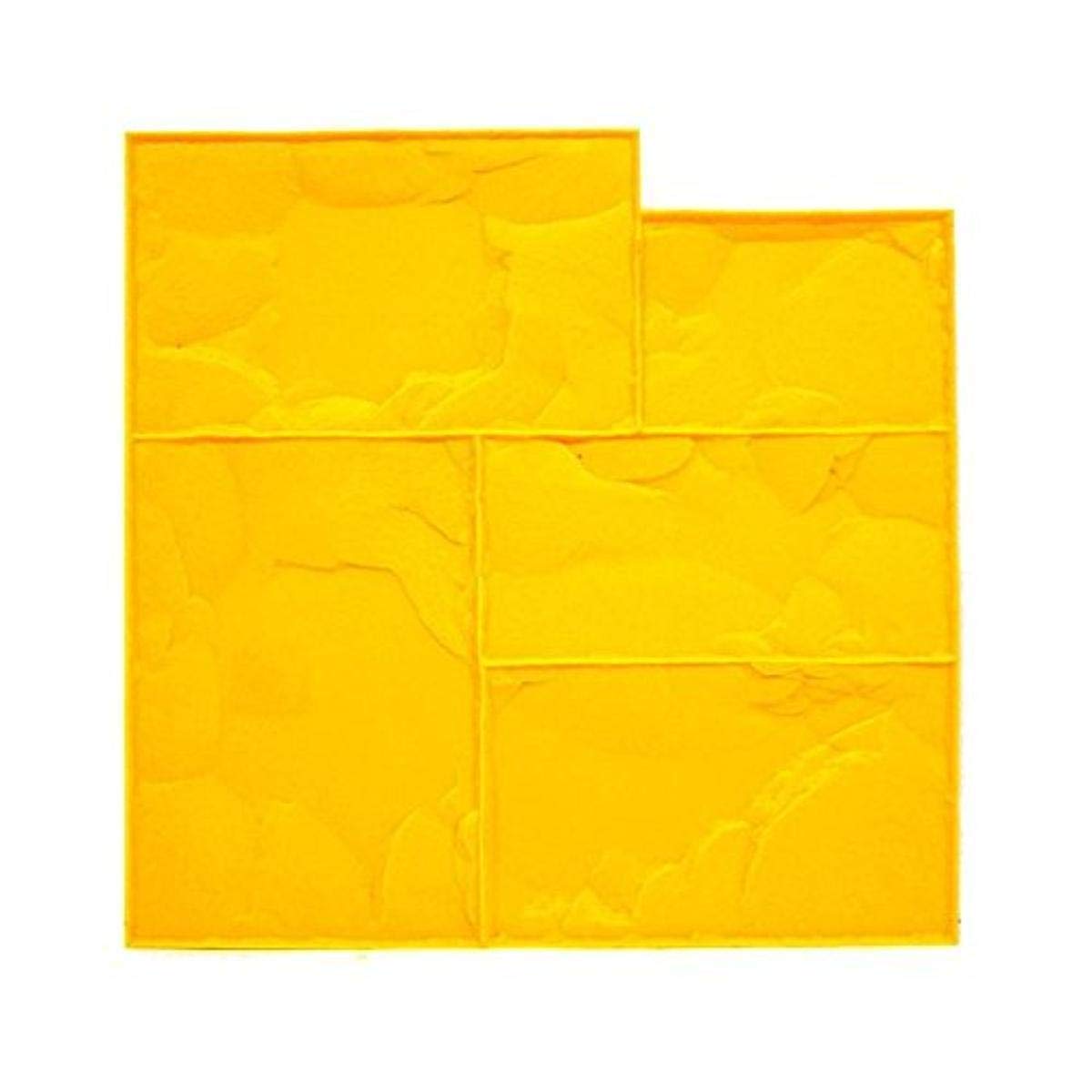 BonWay 12-941 24-Inch by 24-Inch Ashlar Cut Stone Urethane Floppy Mat, Yellow