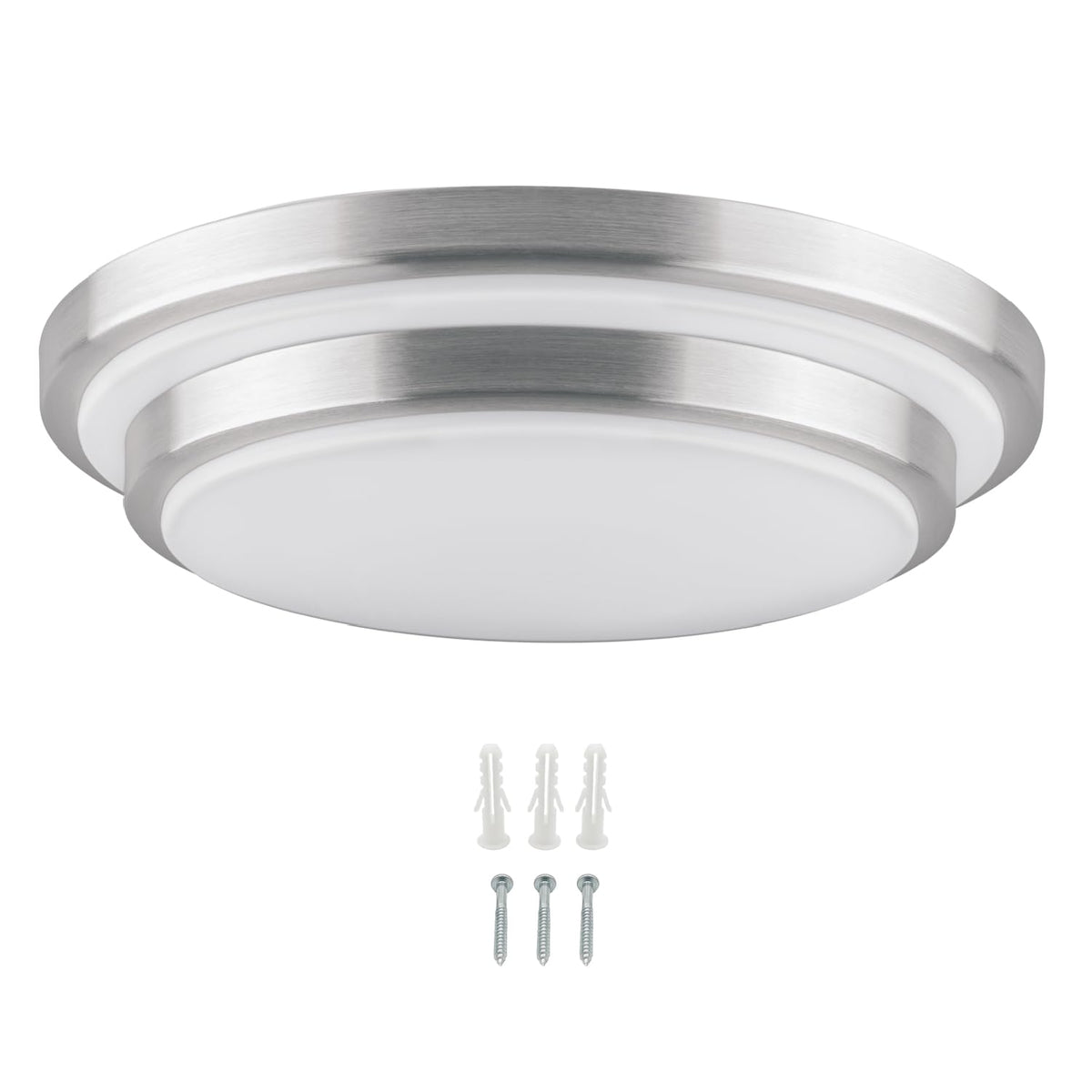 Volteck Basic PLA-704L, Luminario decorativo de LED 22 W de sobreponer tipo plafón metálico luz día