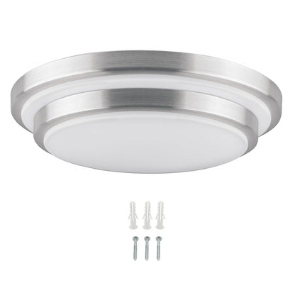 Volteck Basic PLA-704L, Luminario decorativo de LED 22 W de sobreponer tipo plafón metálico luz día