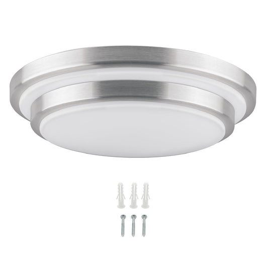 Volteck Basic PLA-704L, Luminario decorativo de LED 22 W de sobreponer tipo plafón metálico luz día
