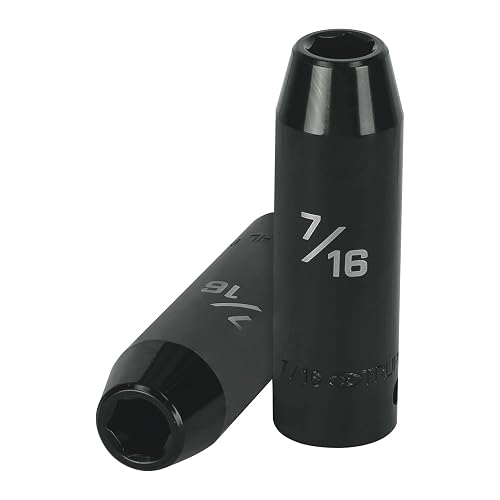 Truper D-7314-HL, Dado largo de impacto 6 puntas std, 7/16", cuadro 1/2"