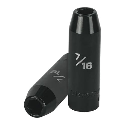 Truper D-7314-HL, Dado largo de impacto 6 puntas std, 7/16", cuadro 1/2"