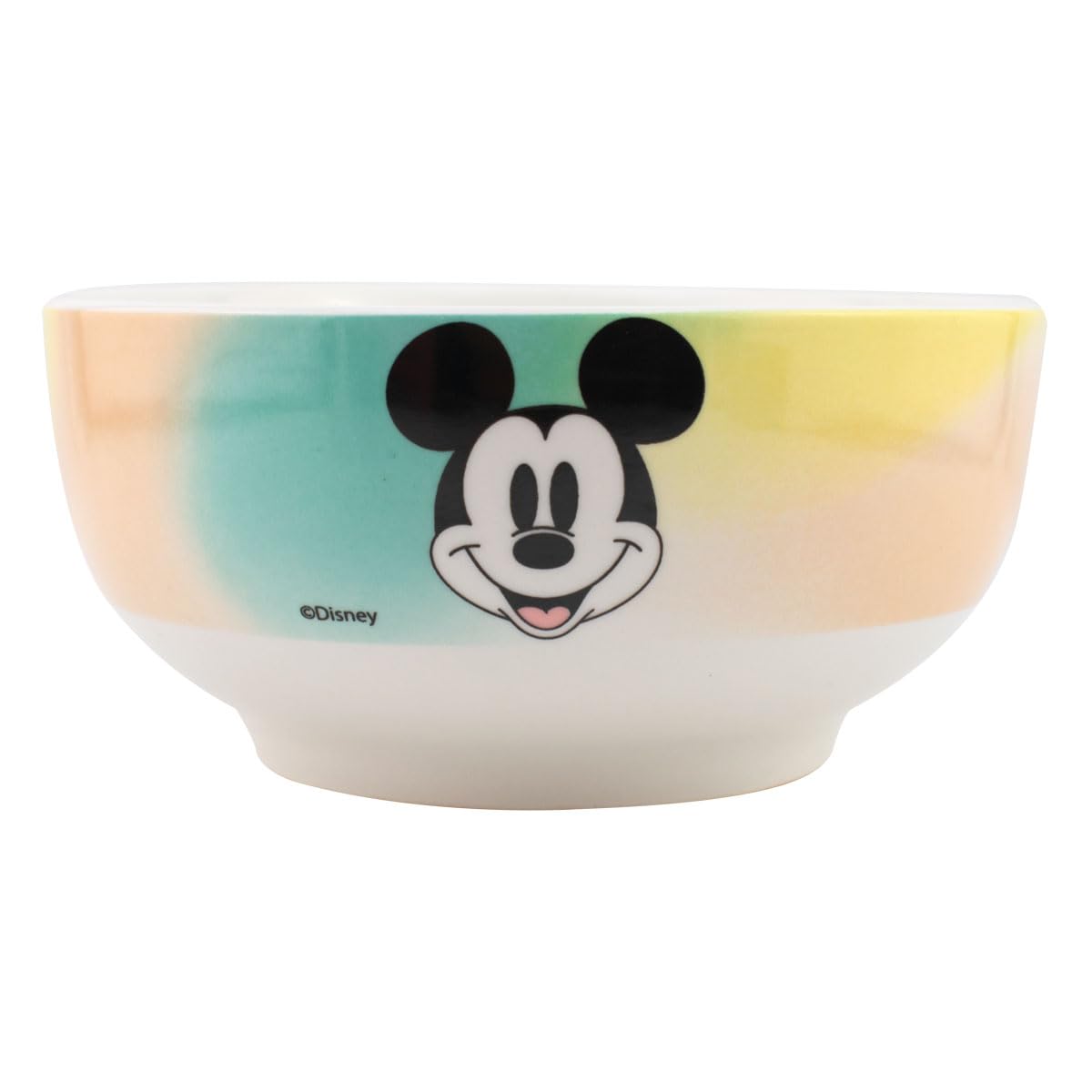 Fun Kids 2415-3864 Plato Hondo, Bowl o Cuenco Sopero Redondo de Porcelana, Modelo Clásicos Disney, Diseño Mickey Mouse, Tazón Ultra Resistente con Cintillo Decorativo Multicolor, 14 cm