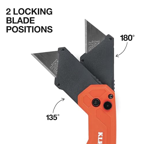 KLEIN TOOLS 44307 | Navaja Multiusos Plegable| FLICKBLADE| Formato Compacto | Ten a la mano una navaja plegable FLICKBLADE compacta y práctica para cortes rápidos durante el trabajo diario.
