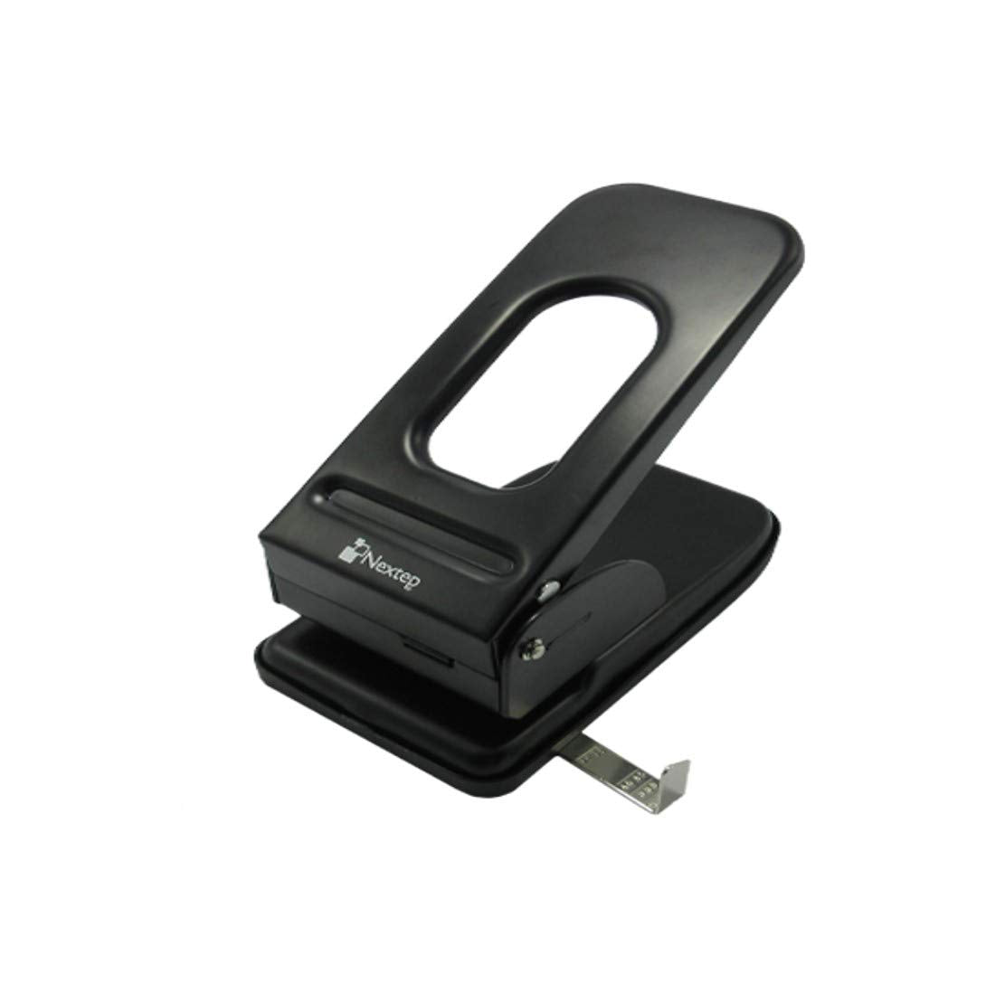 Perforadora Nextep Uso Rudo 2 Orificios 8cm Hasta 60 Hojas Color Negro