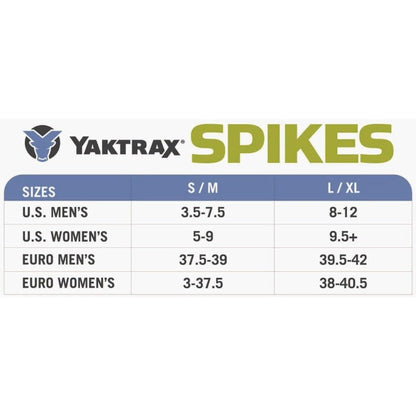 Yaktrax Spikes for Walking on Ice and Snow (1 Pair)