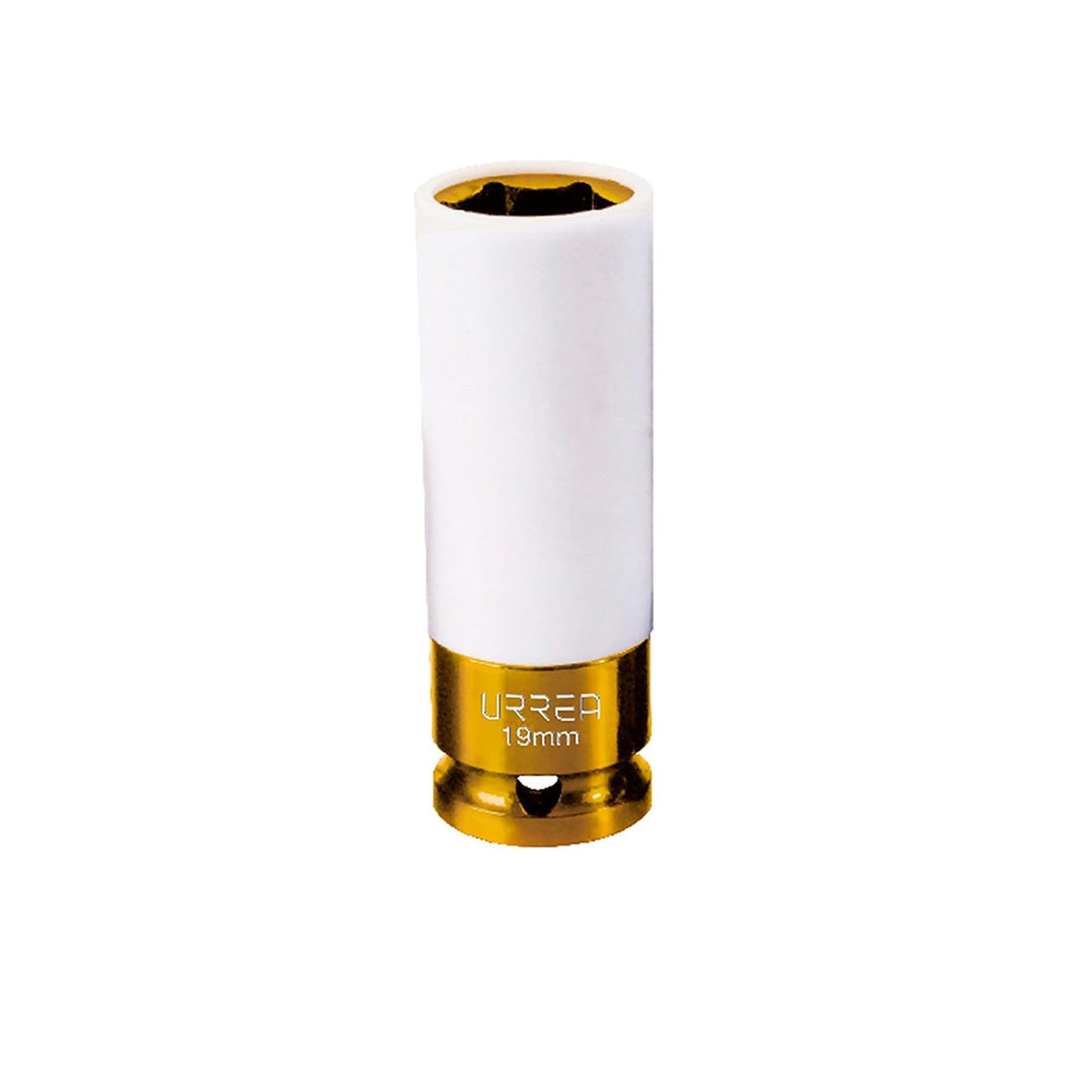 Urrea 7328P Dado de Impacto Cuadro de 1/2 pulg con Protección Nylamid - 19 mm amarillo