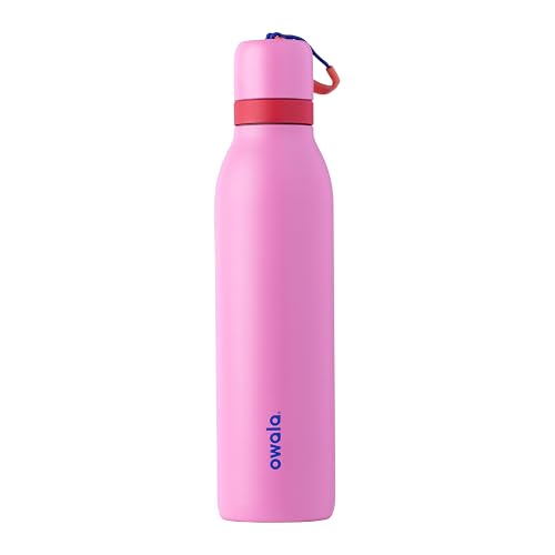 Owala FreeSip Twist - Botella de agua de acero inoxidable con popote para deportes y viajes, sin BPA, 24 onzas, ponche de frutas