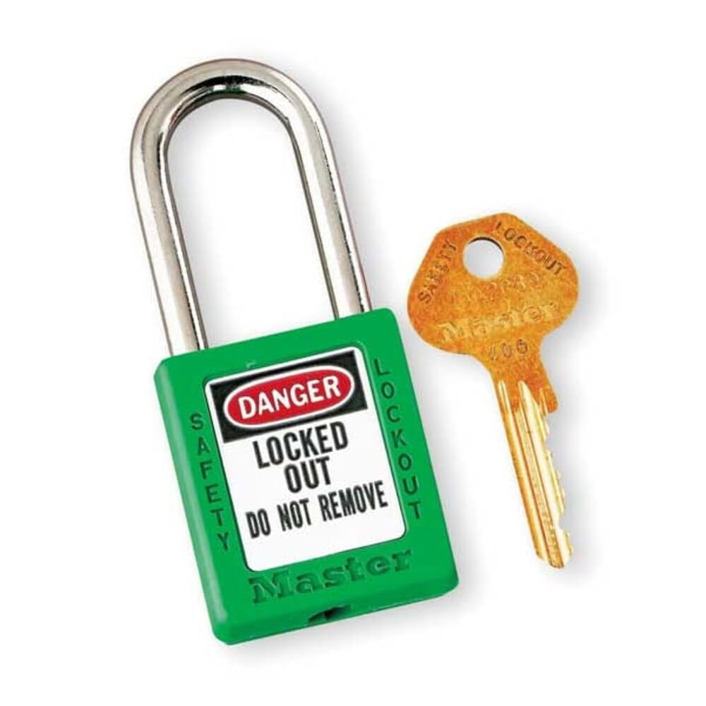Master Lock 410GRN Candado de Seguridad con Llave Verde 0.25 Pulgadas