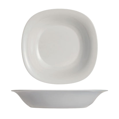 Luminarc - Juego de 4 Platos Carine Sopero Gris de Opal Modernos Platos Hondos Servicio Mesa Elegante