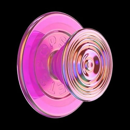 PopSockets - Agarre para teléfono MagSafe, Agarre y Soporte magnético Seguro para teléfono, Soporte Manos Libres, Compatible con Carga inalámbrica, absenta Iridiscente Ondulada