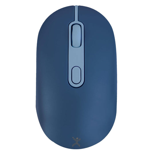 PERFECTCHOICE Mouse Recargable 2.4GHz Bluetooth Clic Silencioso Colori (Azul)