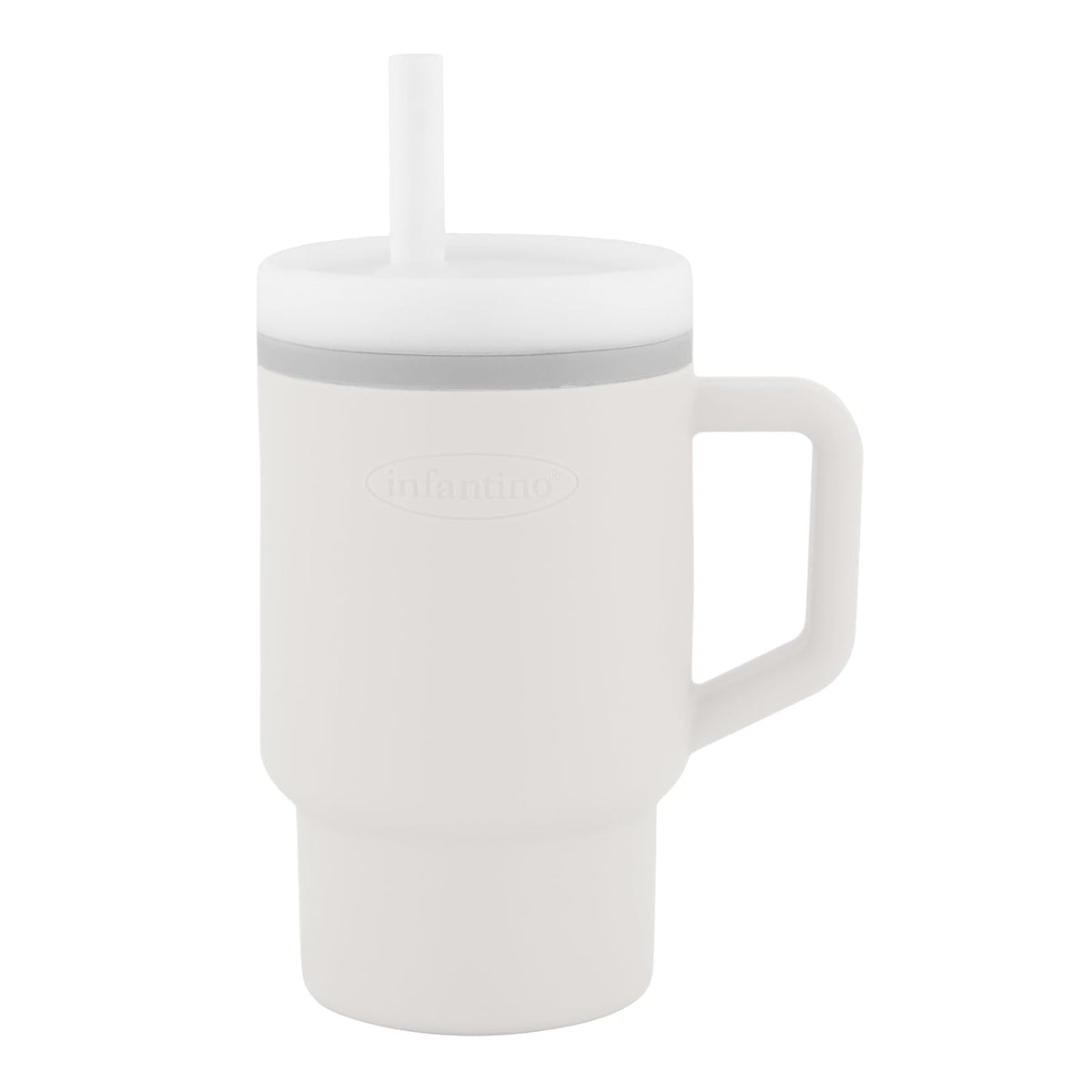 Infantino My 1st Tumbler Taza Pequeña con Popote, 255 ml - Crema