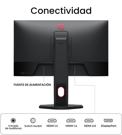 BenQ Zowie XL2411K - Monitor para Juegos (24 Pulgadas, 144 Hz, 1080 p, Base más pequeña, Soporte ergonómico, Ajuste XL para Compartir)