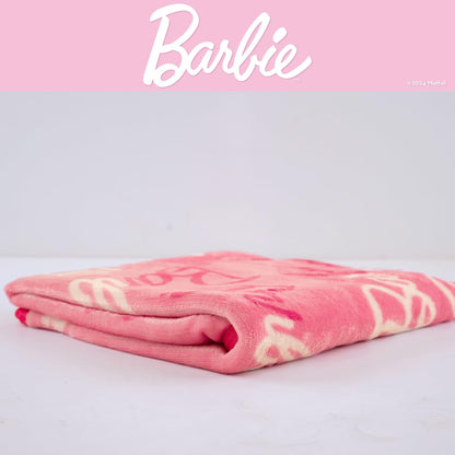 Franco Barbie - Ropa de Cama para niños, súper Suave y acogedora, Manta de Seda, 40 x 50 Pulgadas, (Producto con Licencia Oficial)