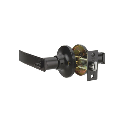 Phillips Manija Cipres Recámara Negro | Cerradura Tubular Anti Tarjeta | Acabado Negro Mate Premium | Puertas 35-45mm | Incluye Llaves y Garantía