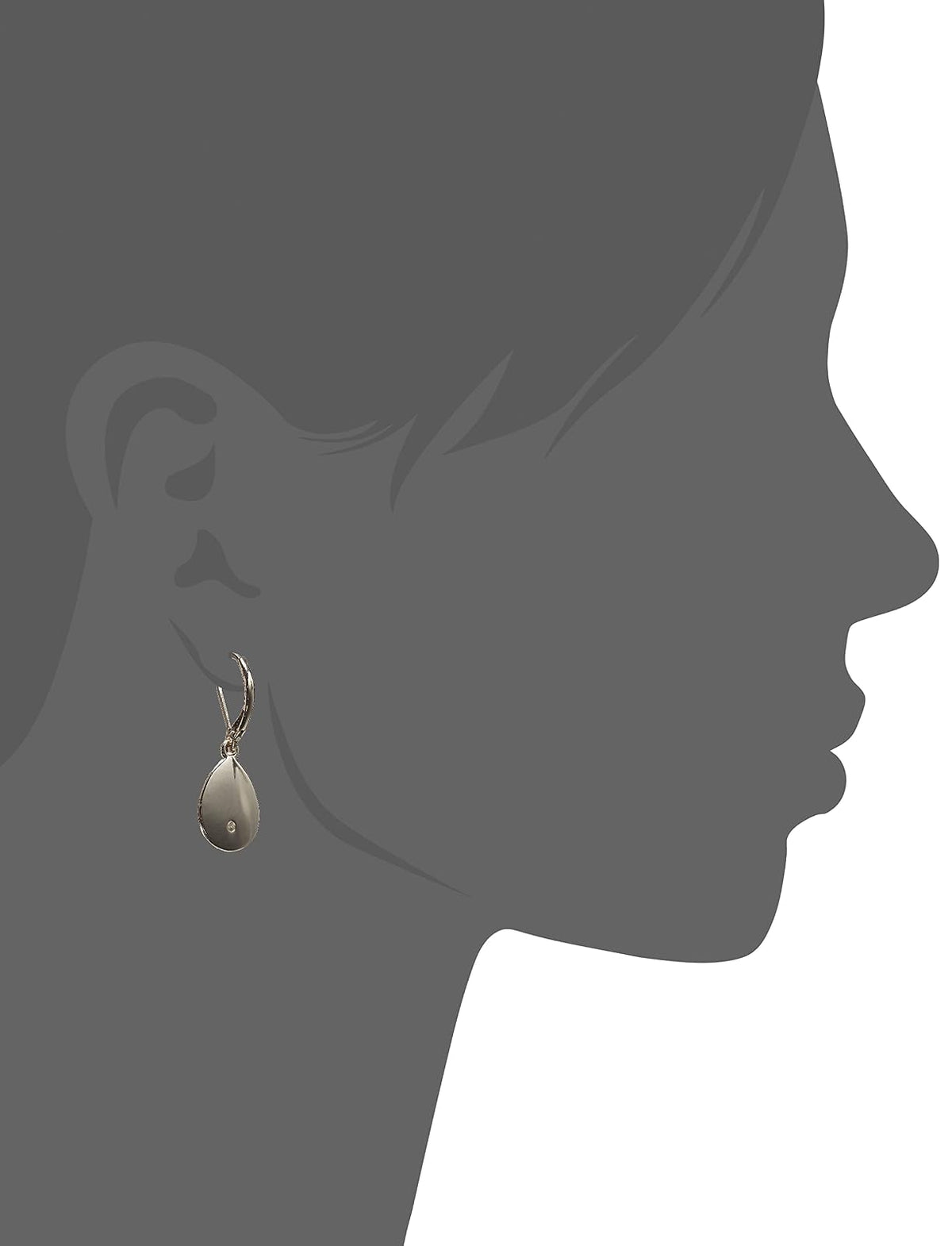 Nine West Pendientes de lágrima de plata para mujer