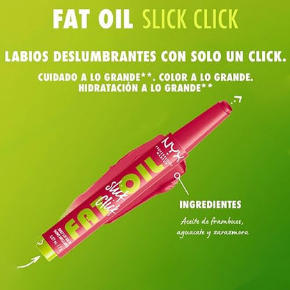 NYX Fat Oil Slick Click Brillo Labial, Tono In a Mood