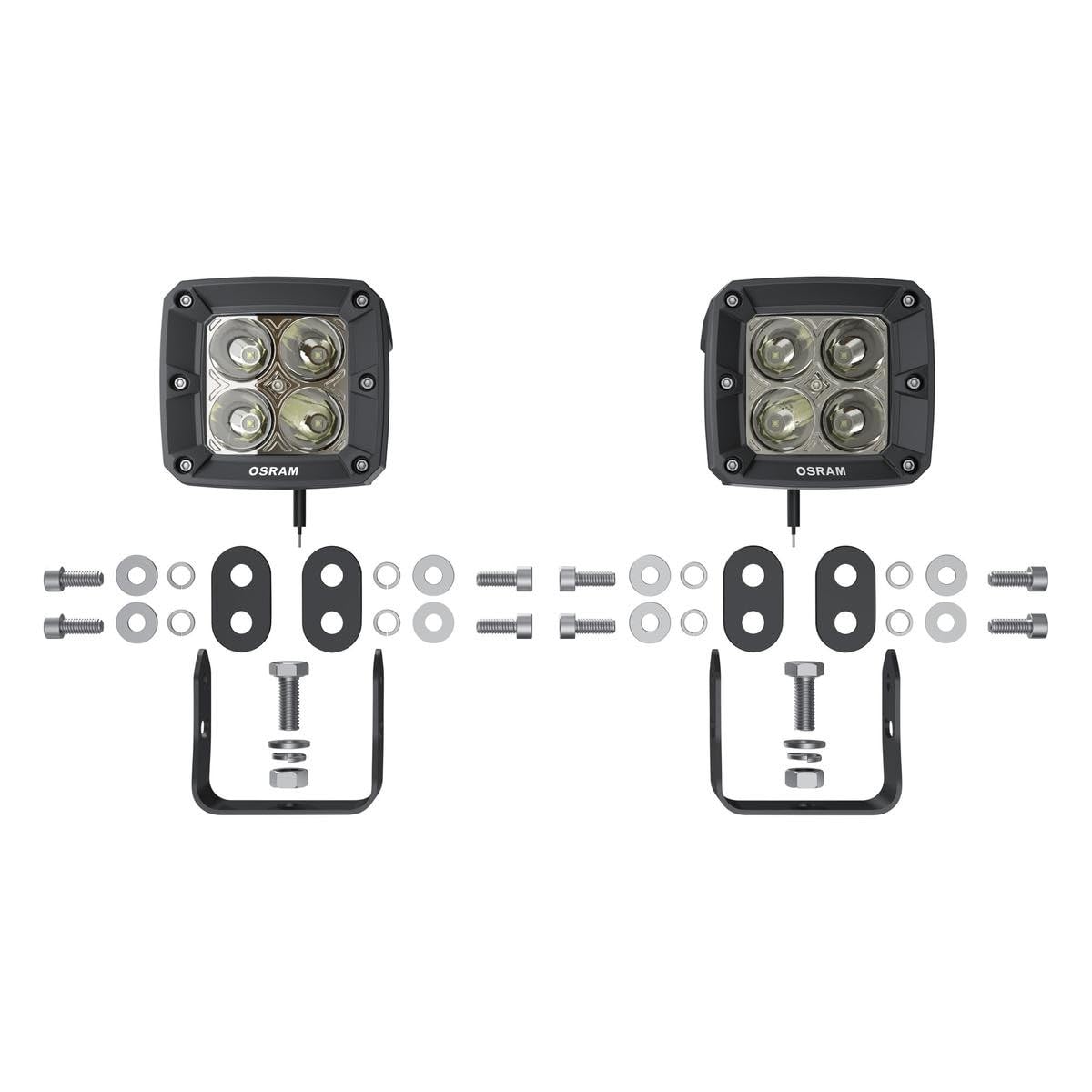 OSRAM Faro Cubo LED VX80-Spot (2 Piezas) para vehículo Todoterreno
