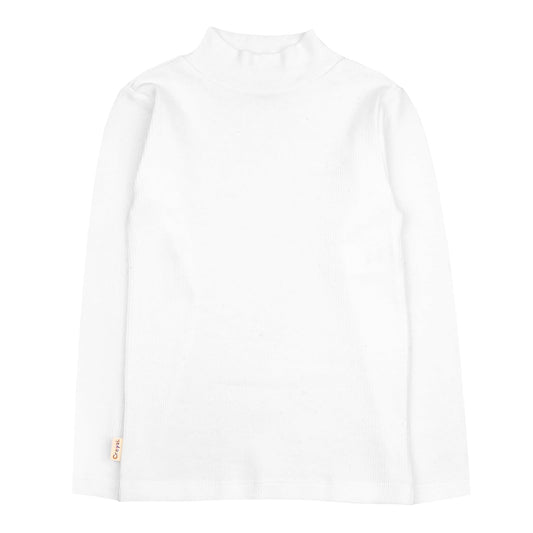 Baby Creysi Playera de Cuello Alto para Niña de Algodón con Tejido de Cárdigan Manga Larga