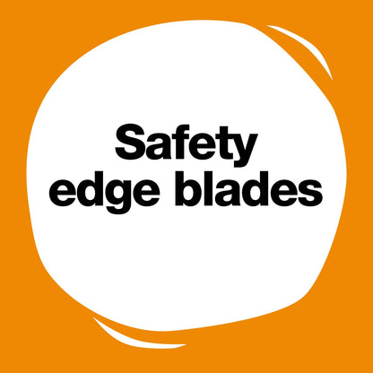 Fiskars - Tijeras de punta roma SoftGrip de 5 pulgadas para niños de 4 a 7 años (paquete de 3), tijeras para la escuela o manualidades, suministros para el regreso a la escuela, diseños azules,