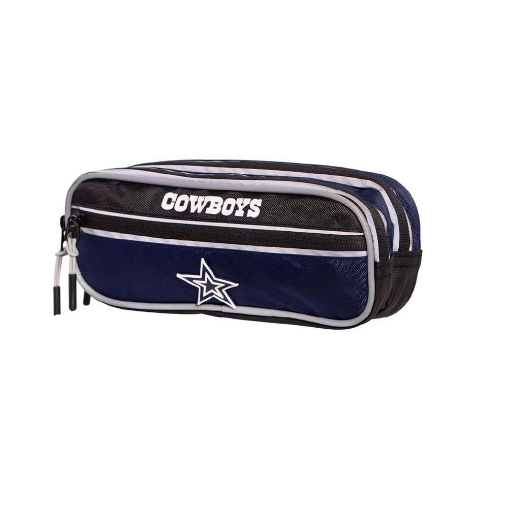 Truzt Lapicera NFL Dallas Cowboys Estuche Escolar Deportivo Niño Compartimento Sencillo Poliéster Resistente Azul