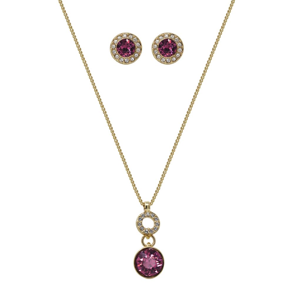 Nine West Set Collar Y Aretes Dorado para Mujer