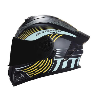 Casco Edge Boston Integral para Motocicleta con Doble Visor - XL - ORO NEGRO