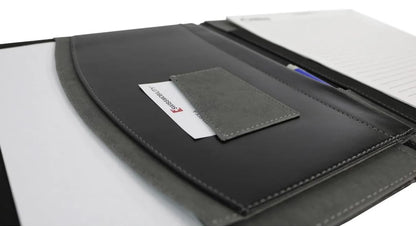 BIFOLIO EJECUTIVO BERNINA NEGRO 2 COMPARTIMIENTOS INTERNOS PARA HOJAS Y TARJETAS