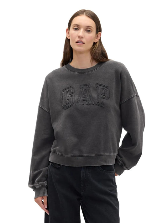 GAP - Playera Holgada con Logotipo para Mujer, Uniforme Azul Marino., M