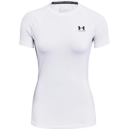 Under Armour Heatgear Playera de Compresión Manga Corta Mujer - Blanco (100) - Blanco - XL